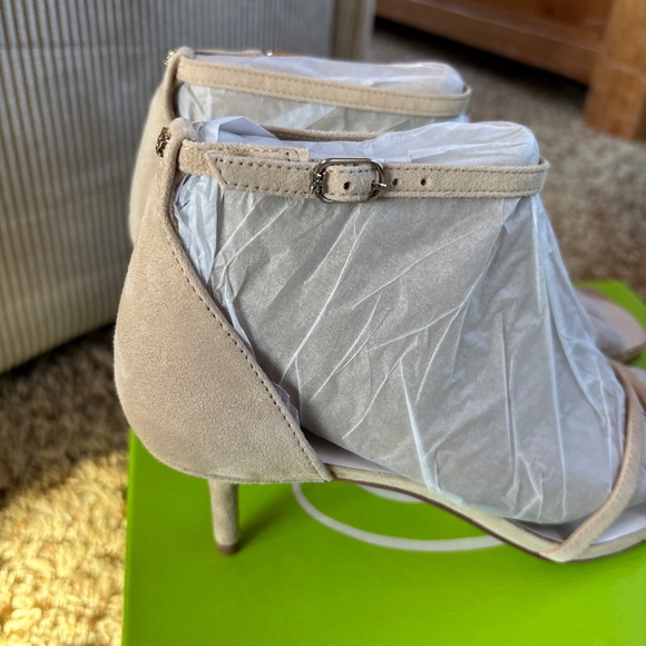 Sam Edelman Women's Peonie Kitten Heel Sandal Gold Tan Leather Size 8 - Picture 6 of 16